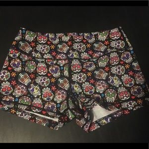 Savage Barbell Sugar Skulls Booty Shorts